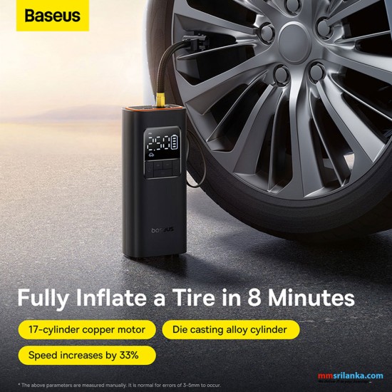 Baseus Super Mini Pro Series Wireless Car Inflator Cluster Black (6M)